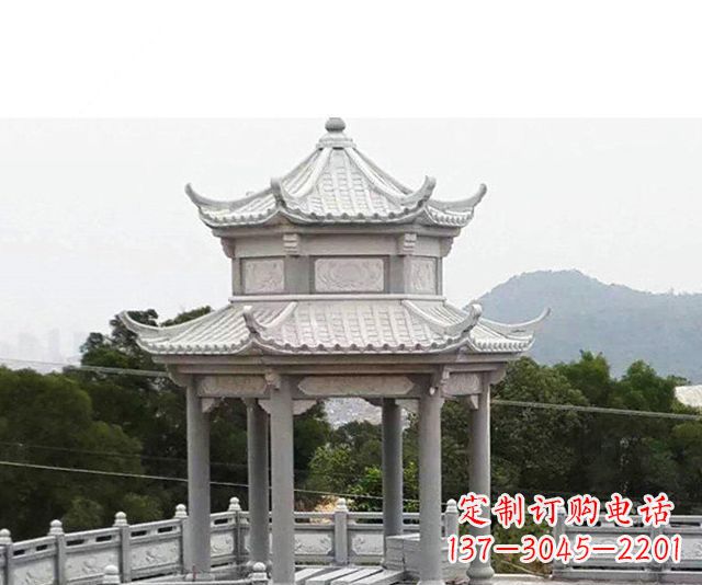 漳州仿古双层石雕凉亭