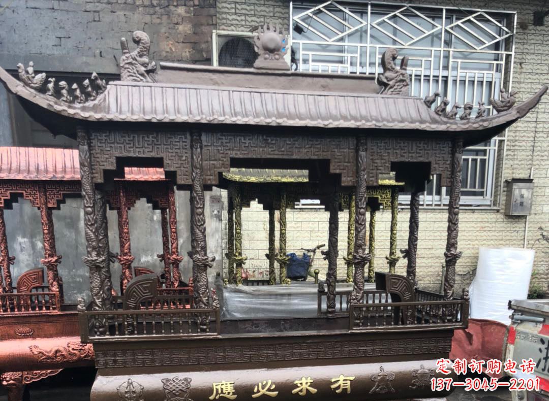漳州精美仿古铜香炉雕塑