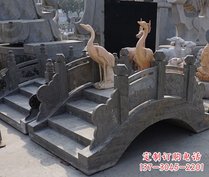 漳州精致石制仿古拱桥雕塑