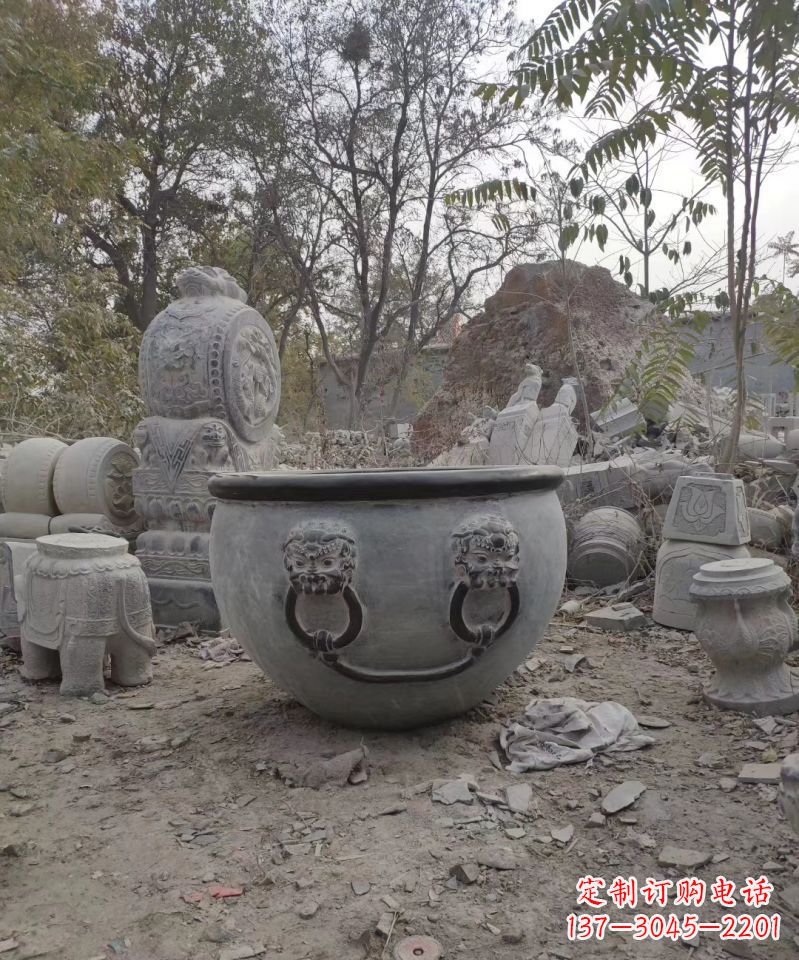 漳州仿古石雕水缸雕塑