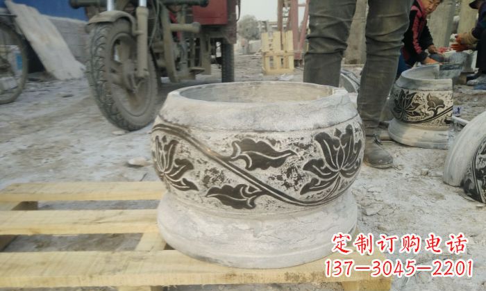 漳州仿古圆形水缸石雕塑