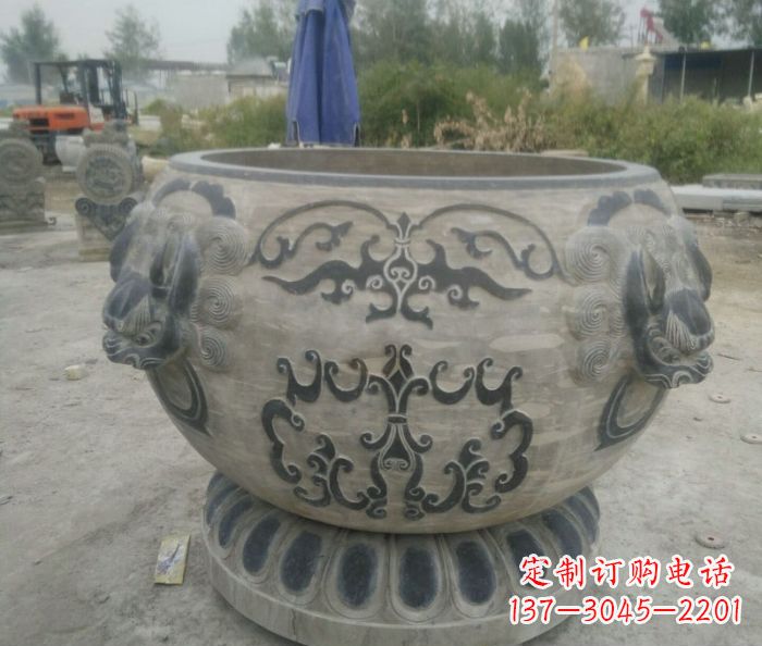 漳州仿古圆形水缸石雕