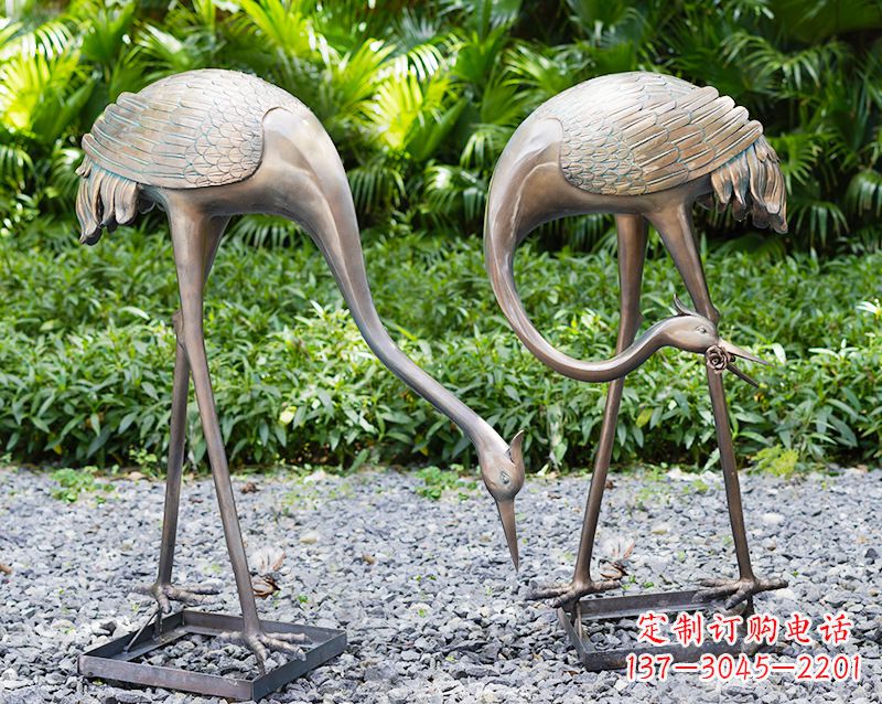 漳州传统文化铸造仙鹤雕塑