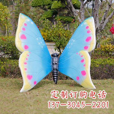 漳州蓝白双色蝴蝶雕塑