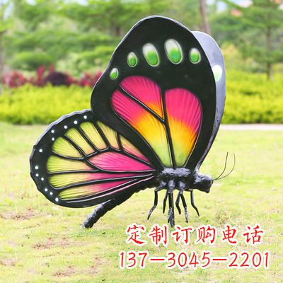 漳州仿真蝴蝶_品红色款405x78x110