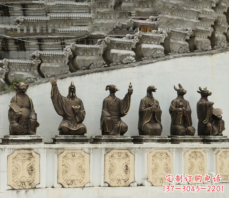 漳州仿真十二生肖铜雕塑