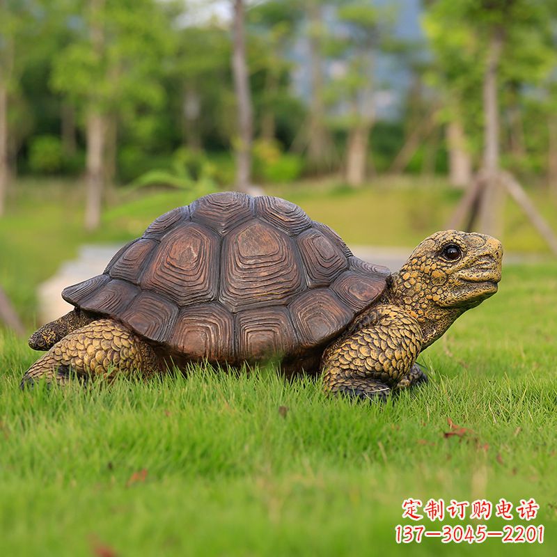 漳州玻璃钢乌龟雕塑草坪摆件