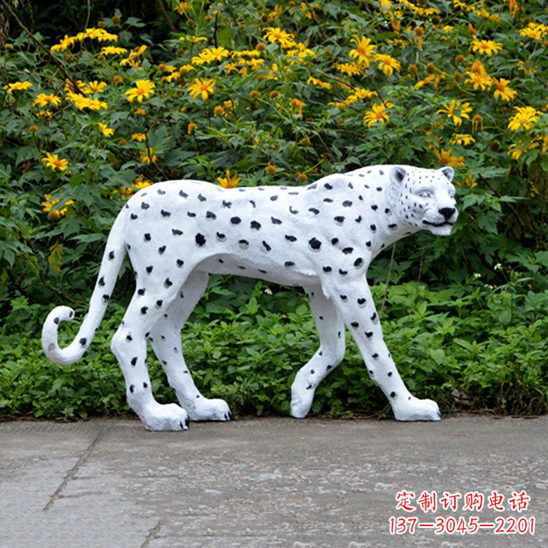 漳州室外豹雕塑装饰摆件