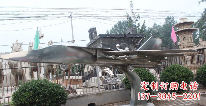 漳州中领雕塑精美不锈钢飞机雕塑