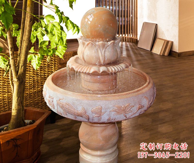 漳州浑然天成的风水球石雕