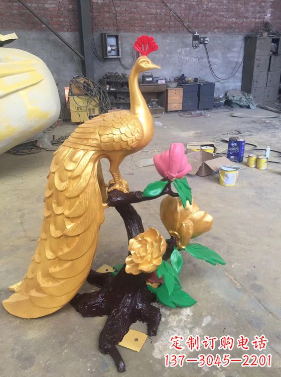 漳州凤凰雕塑城市景观园林神兽百鸟之王铜雕