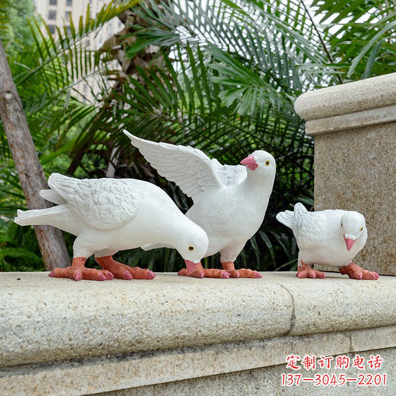 漳州纯美飞翔——手工鸽子雕塑