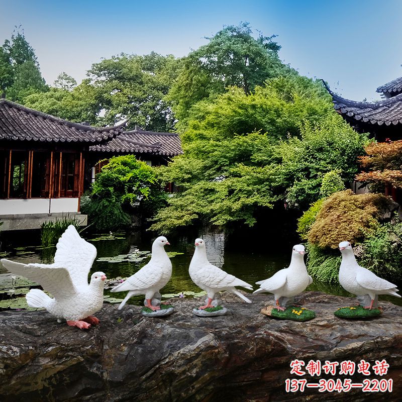 漳州令人惊艳的鸽子雕塑