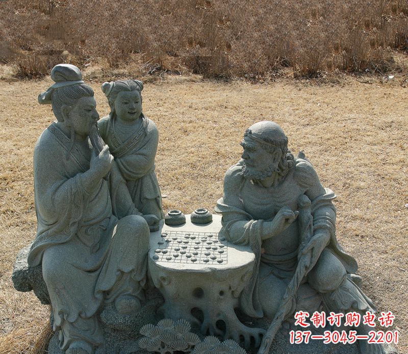 漳州八仙下棋铜雕塑