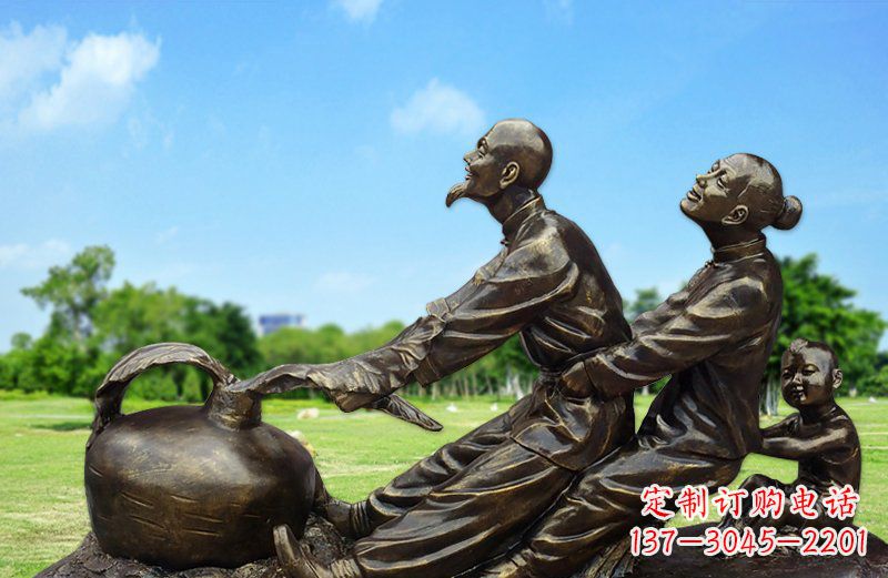 漳州和谐之美,铜雕萝卜雕塑