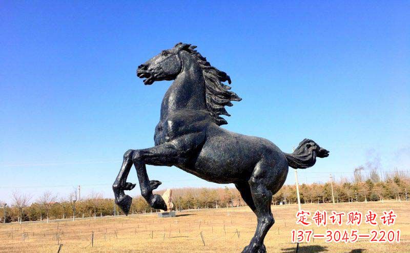 漳州公园奔马动物铜雕 (2)