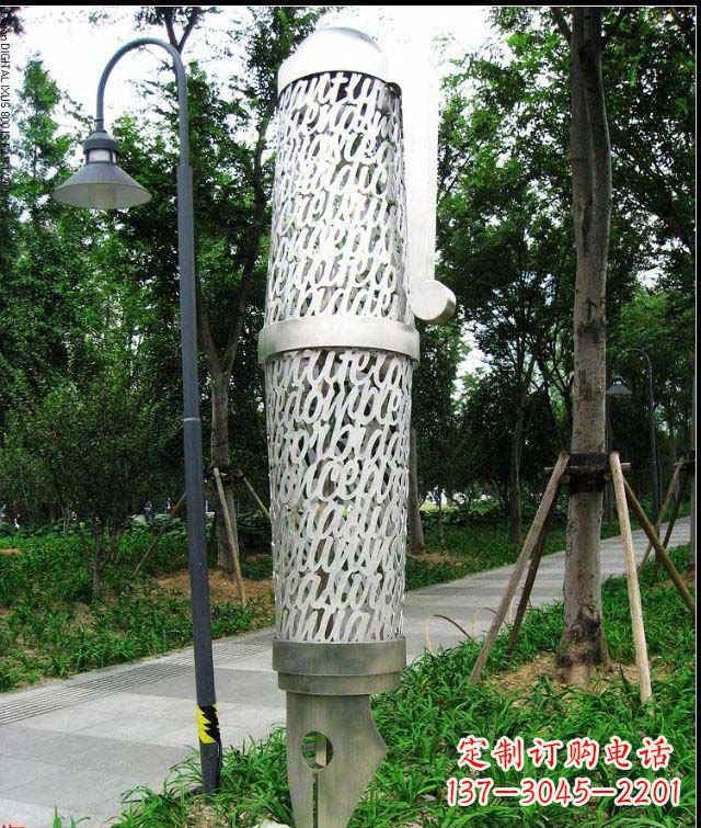 漳州公园和空间绚丽抽象钢笔雕塑