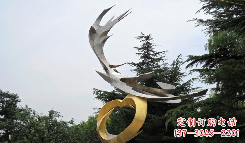 漳州精美雕刻石膏抽象凤凰雕塑