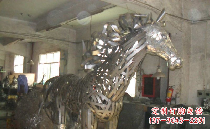 漳州不锈钢抽象马动物雕塑