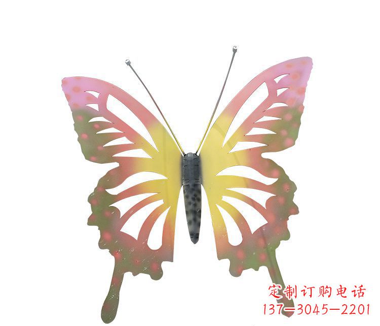 漳州梦幻缤纷不锈钢蝴蝶摆件雕塑