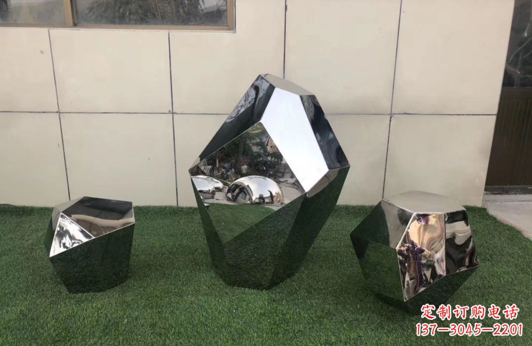 漳州高质感不锈钢鹅卵石雕塑