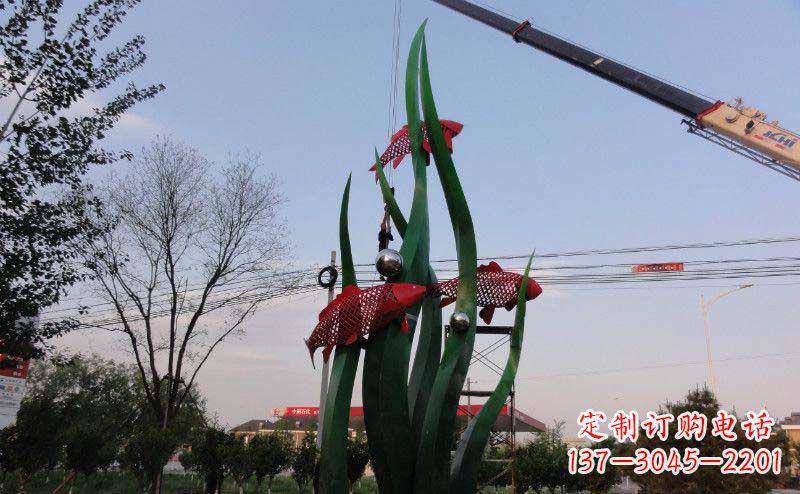 漳州欧洲风格鲤鱼不锈钢雕塑