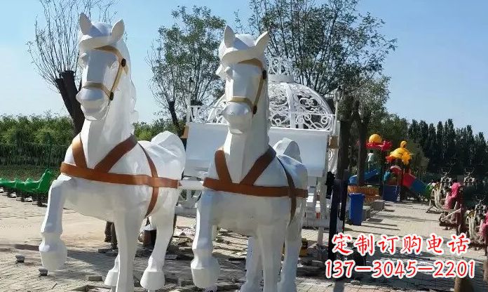 漳州优雅迷人的不锈钢马车雕塑