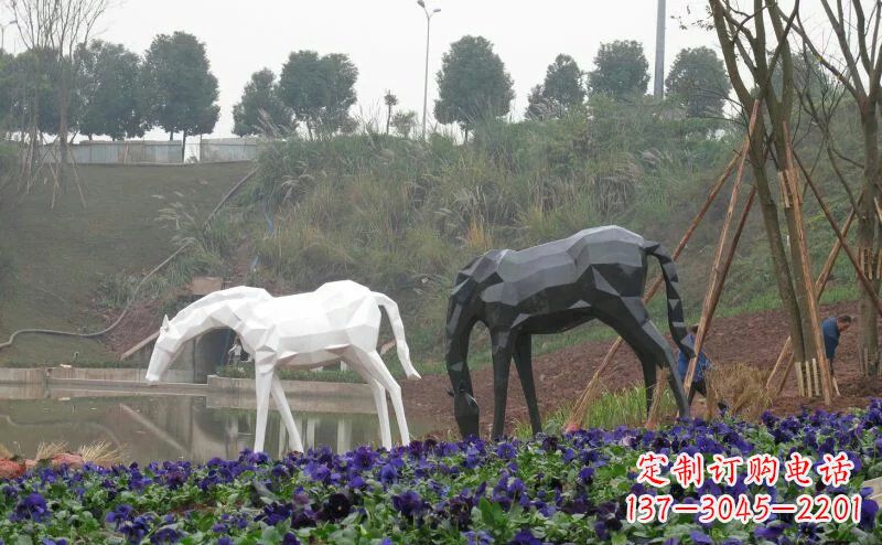 漳州盛世之美,精美不锈钢动物雕塑
