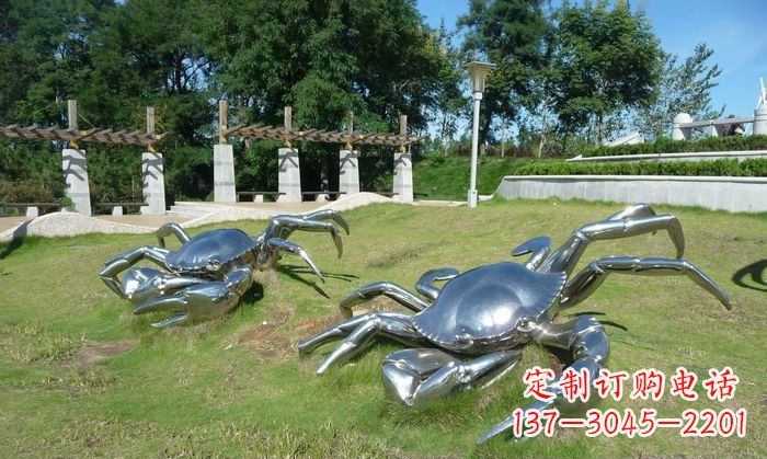 漳州产品名称精美铸造不锈钢螃蟹雕塑