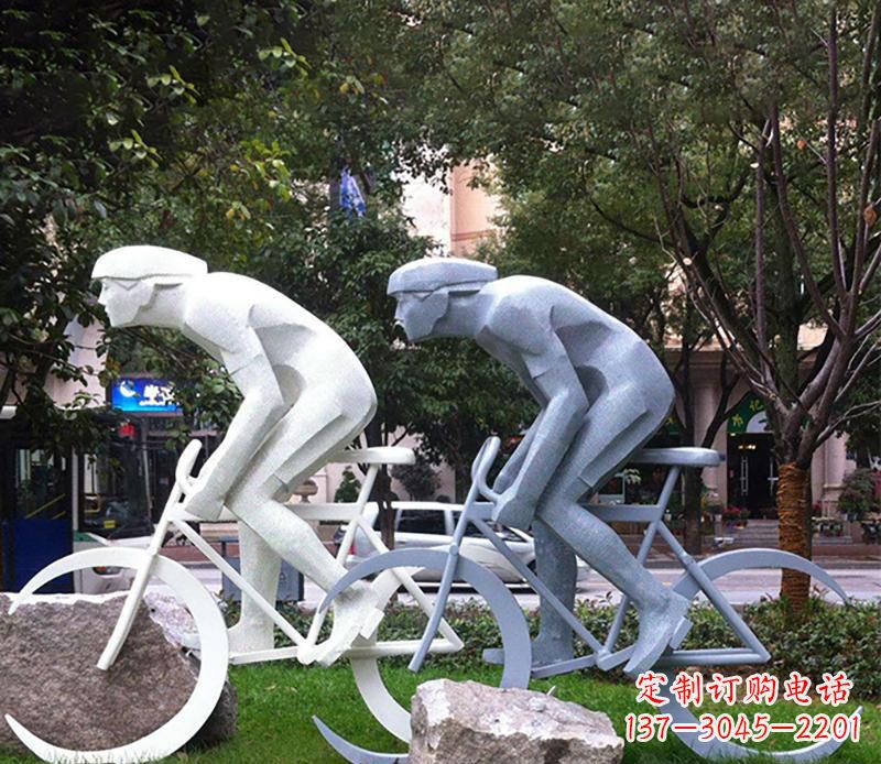 漳州装饰型不锈钢骑自行车雕塑