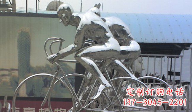 漳州不锈钢骑行自行车雕塑