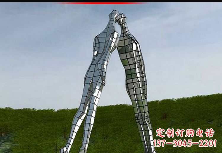 漳州爱的无限,不锈钢情侣人物雕塑