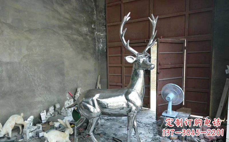 漳州艺术精美的不锈钢鹿装置雕塑