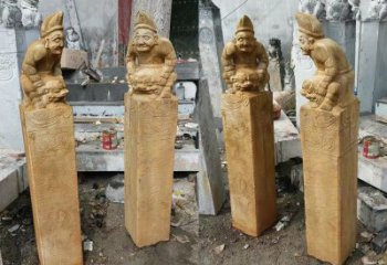 漳州经典仿古拴马桩雕塑