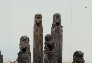 漳州复古风格拴马桩雕塑