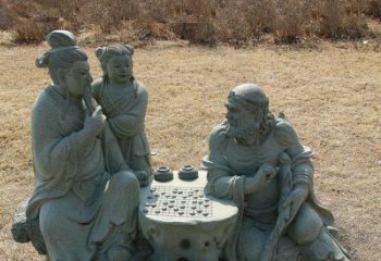 漳州八仙下棋铜雕塑