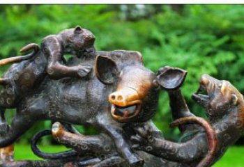 漳州艺术精美的豹子铜雕