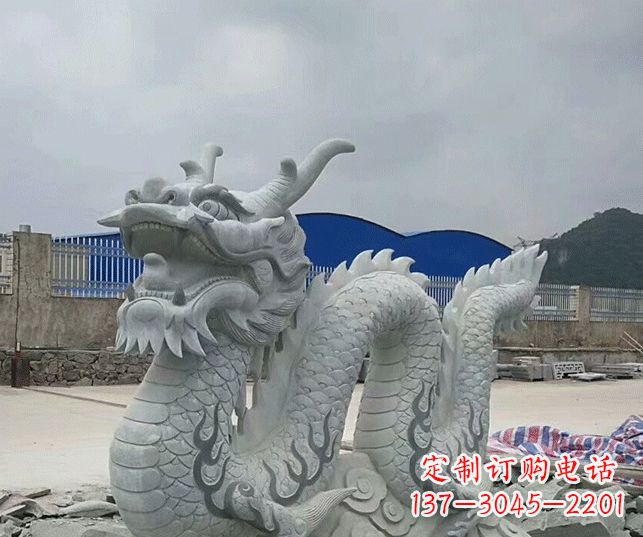 漳州大理石生肖龙景观石雕