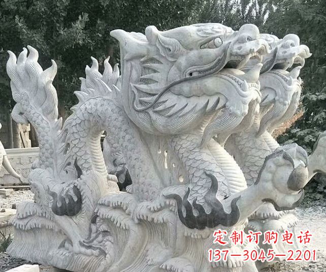 漳州优雅古典大理石生肖龙雕塑