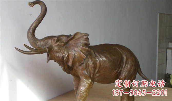 漳州优雅大象招财铜雕