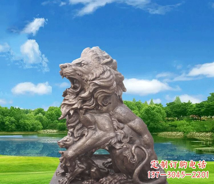 漳州高贵雄毅的狮子铜雕