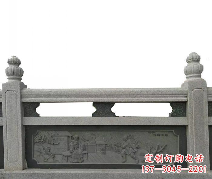 漳州中领雕塑艺术品-公园仿古石雕栏板