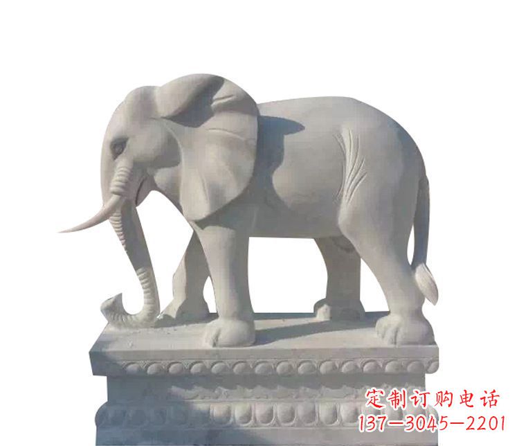 漳州优质汉白玉大象动物石雕