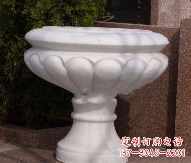 漳州中领雕塑——汉白玉花盆石雕