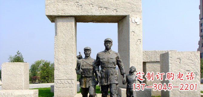 漳州公园红军人物铜雕 (2)