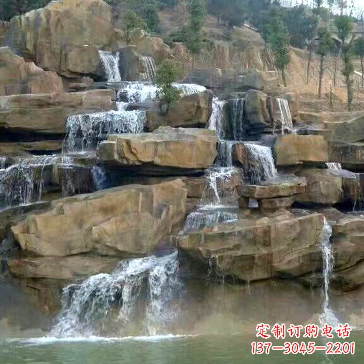 漳州中领雕塑公园假山流水景观雕塑