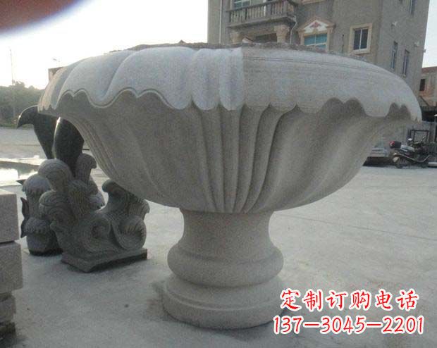 漳州高端大理石花盆雕塑