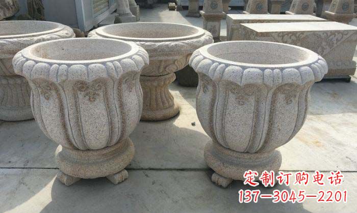 漳州优雅大理石花盆雕塑