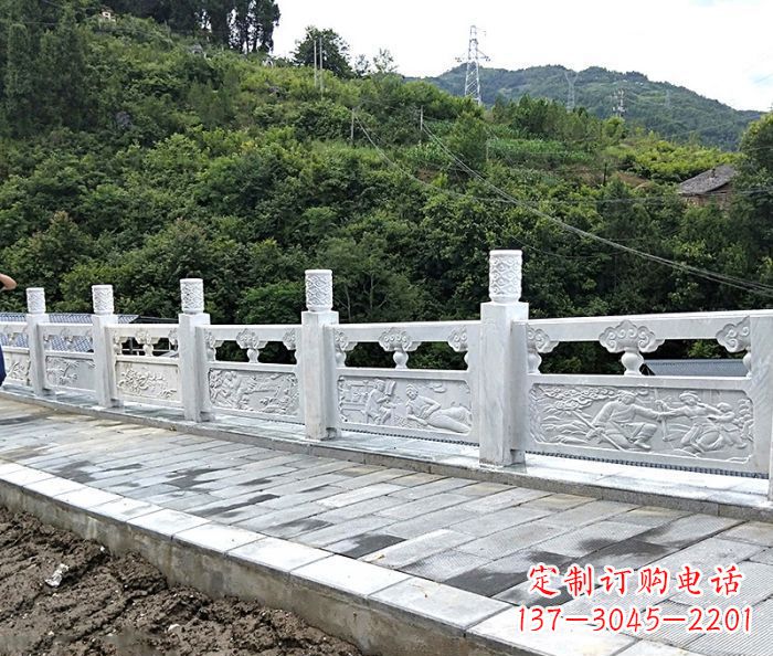 漳州专为公园景观定制的大理石栏板石雕