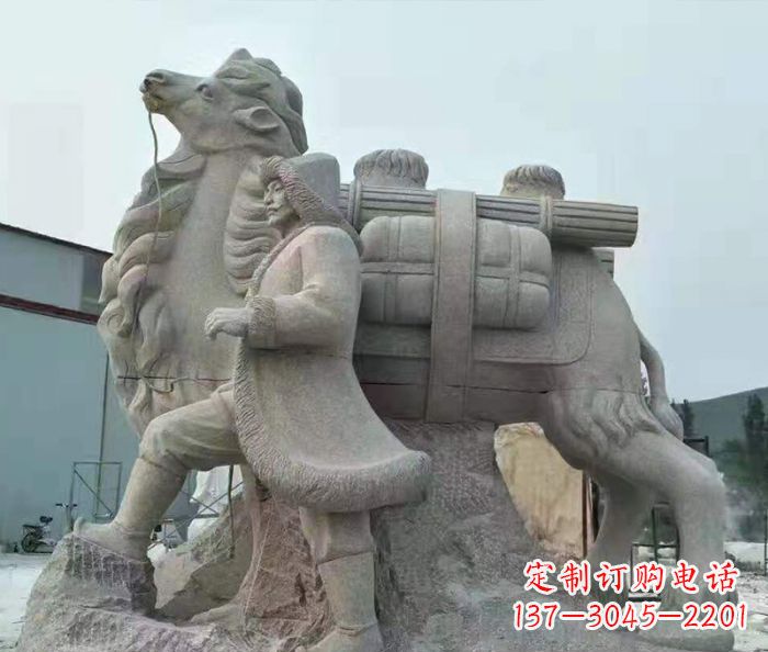 漳州精致精美的大理石骆驼石雕